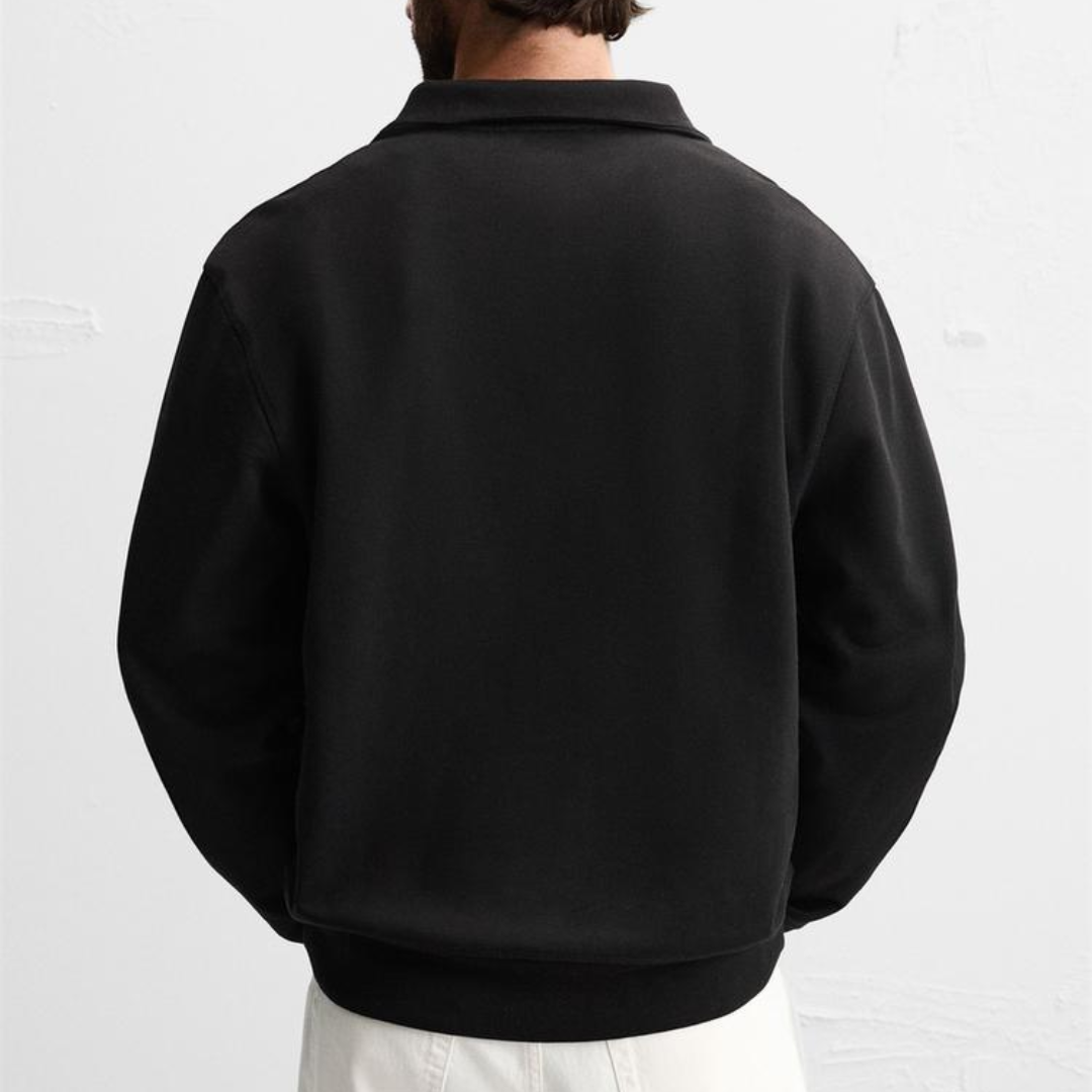 R&L™ BASIC QUARTER-ZIP BLACK