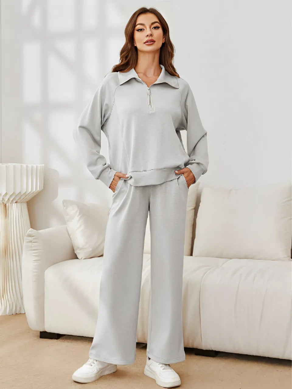 Aluzi Turtleneck Sweater and Drawstring Trousers